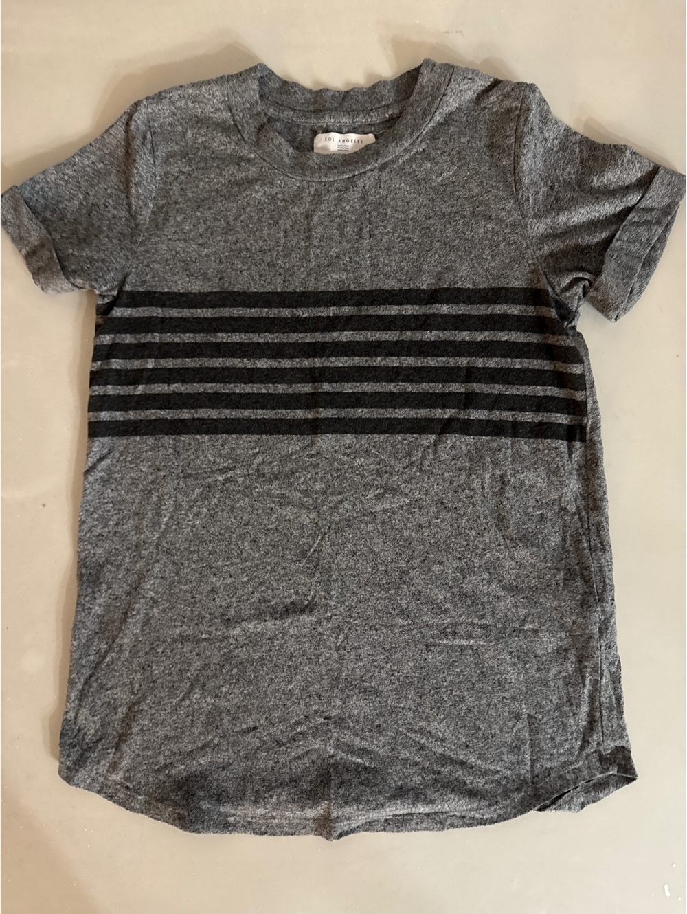Anthropologie, gray short sleeve shirt, size XS